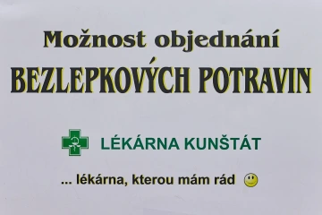Objednávka bezlepkových potravin lékárna Kunštát