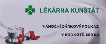 Vánoční dárkový poukaz lékárny Kunštát v hodnotě 500 Kč